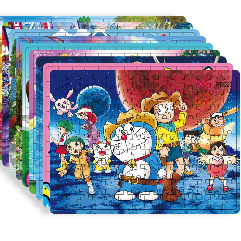 Bộ Đồ Chơi Xếp Hình 126 Mảnh Hình Doraemon Dễ Thương Cho Bé