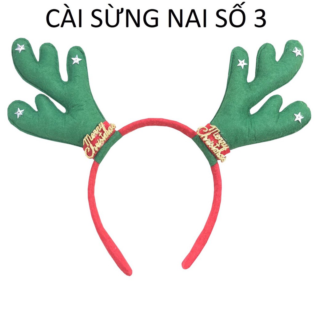 Băng đô cài tóc sừng tuần lộc hóa trang lễ giáng sinh - Phụ kiện hóa trang Noel