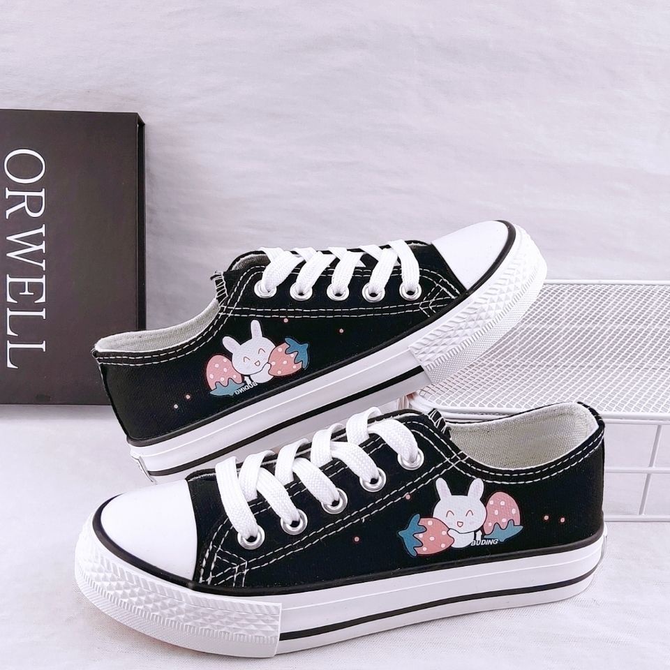 Giày Canvas Họa Tiết Hoạt Hình Phong Cách Hàn Quốc Mới Dành Cho Học Sinh Tiểu Học