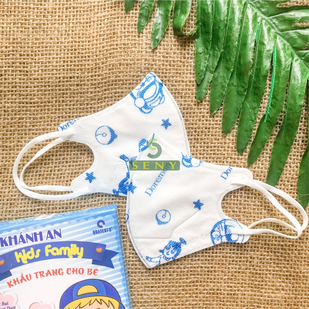 Combo 5 hộp khẩu trang trẻ em cho bé 3D Mask Hộp 10 cái Khánh An ngăn vi khuẩn khói bụi KID10_x5KA3DCS