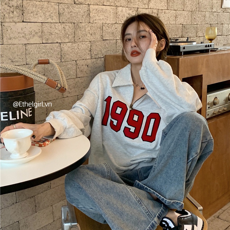 Áo thun dài tay cổ bẻ phong cách Hàn Quốc trẻ trung dành cho nữ | BigBuy360 - bigbuy360.vn