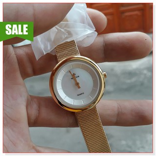 (TẶNG MÓC KHOÁ,PIN,FULL BOX) Đồng hồ nữ chính hãng, đồng hồ nữ WWOOR 8820, dây kim loại không gỉ, độ dày chỉ 0,68 cm