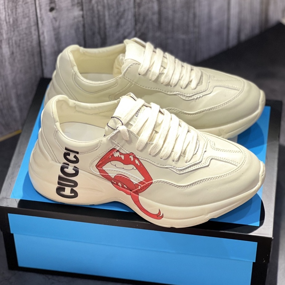 Giày thể thao Gucci môi sạch thể thao nam nữ tăng chiều cao full size 36-43