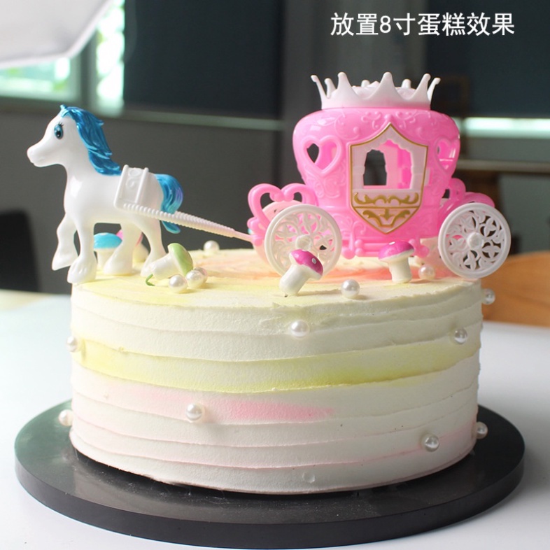 dụng cụ làm bánh trang trí bánh sinh nhật [FREESHIP❤️] xe ngựa dễ thương