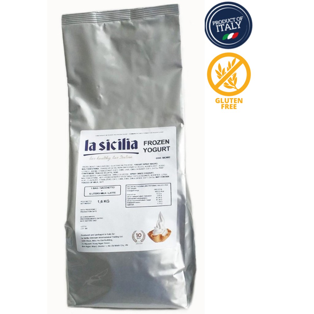 Bột làm sữa chua đông lạnh (Yoghurt Powder) La Sicilia (Ý) - 1.6 kg [Date  6/2022]