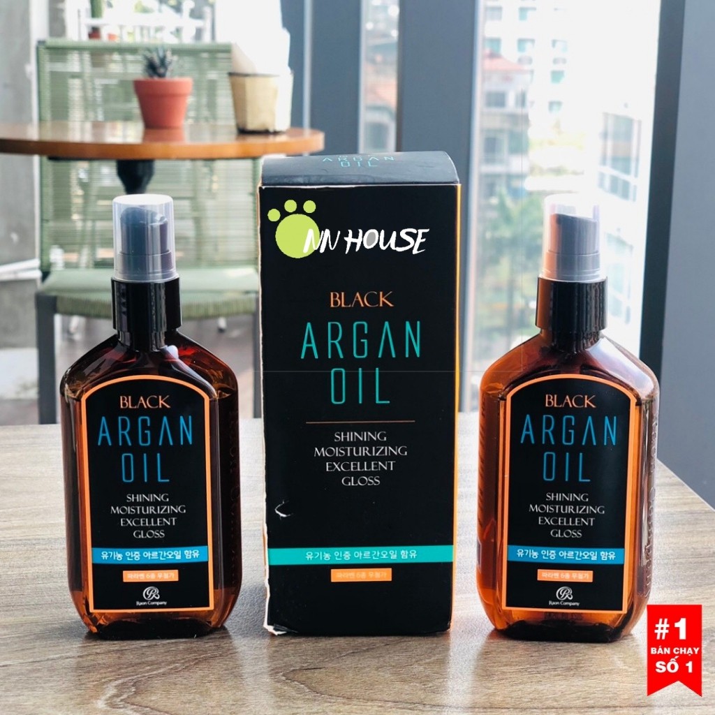 Tinh dầu dưỡng tóc Argan Oil Raon Black - tinh chất chăm sóc tóc, làm mượt tóc, vào nếp , phục hồi tóc hư tổn - NN HOUSE