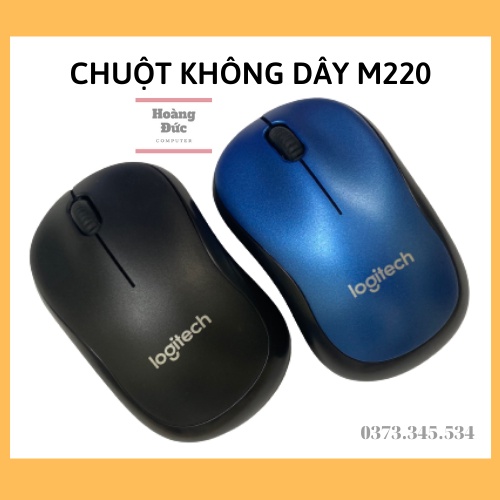 Chuột không dây Logitech M220, chuột máy tính kết nối nhanh, click siêu nhạy