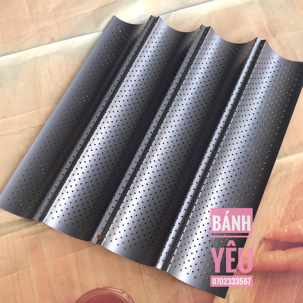 Khay Nướng Bánh Mì Baguette 3/4 Rãnh