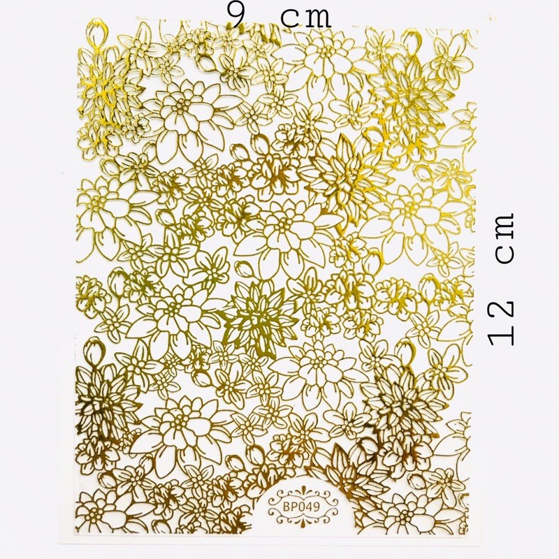 Sticker dán móng hoa lá vàng-hình dán nail
