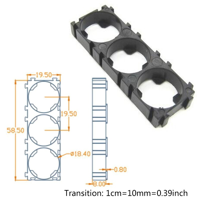 Giá đỡ pin Lithium 18650 có lỗ đường kính 18.4mm