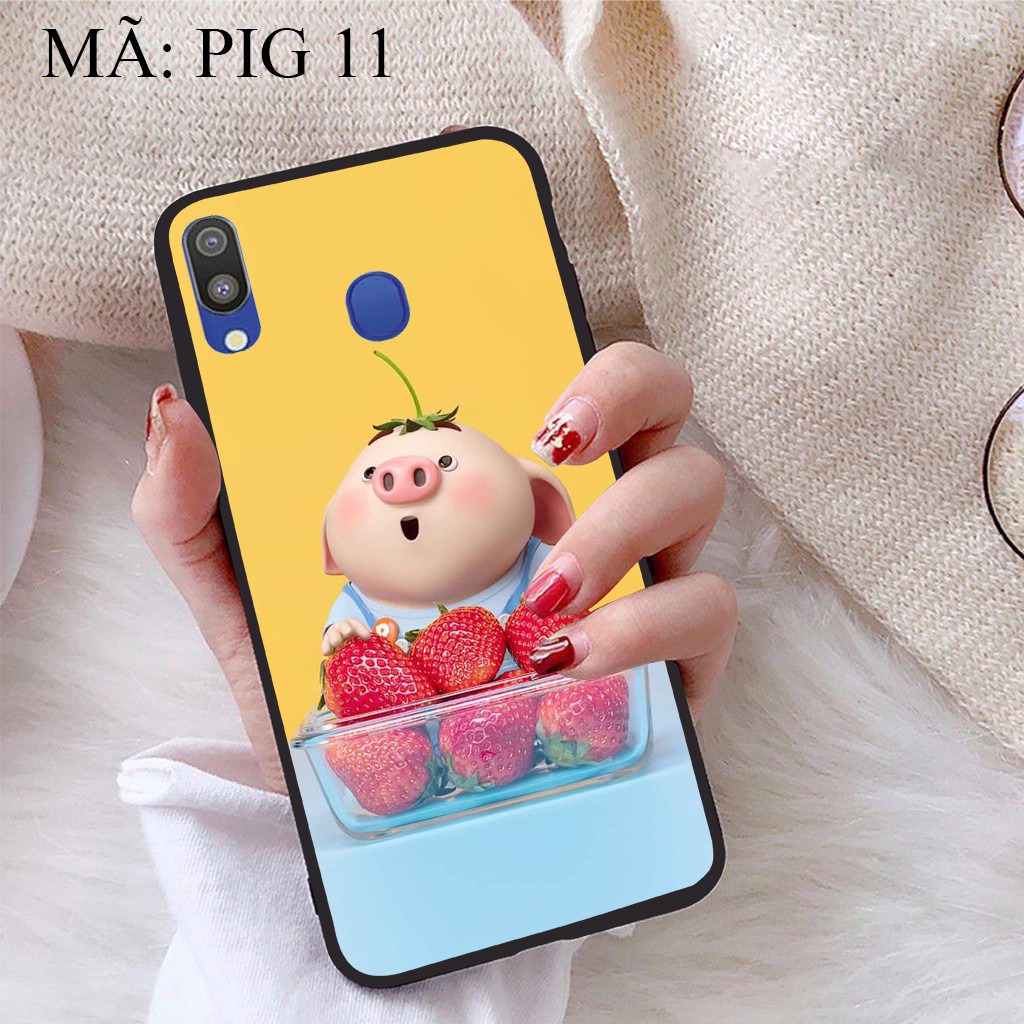 Ốp lưng Samsung M20 viền dẻo TPU BST Pig Cute