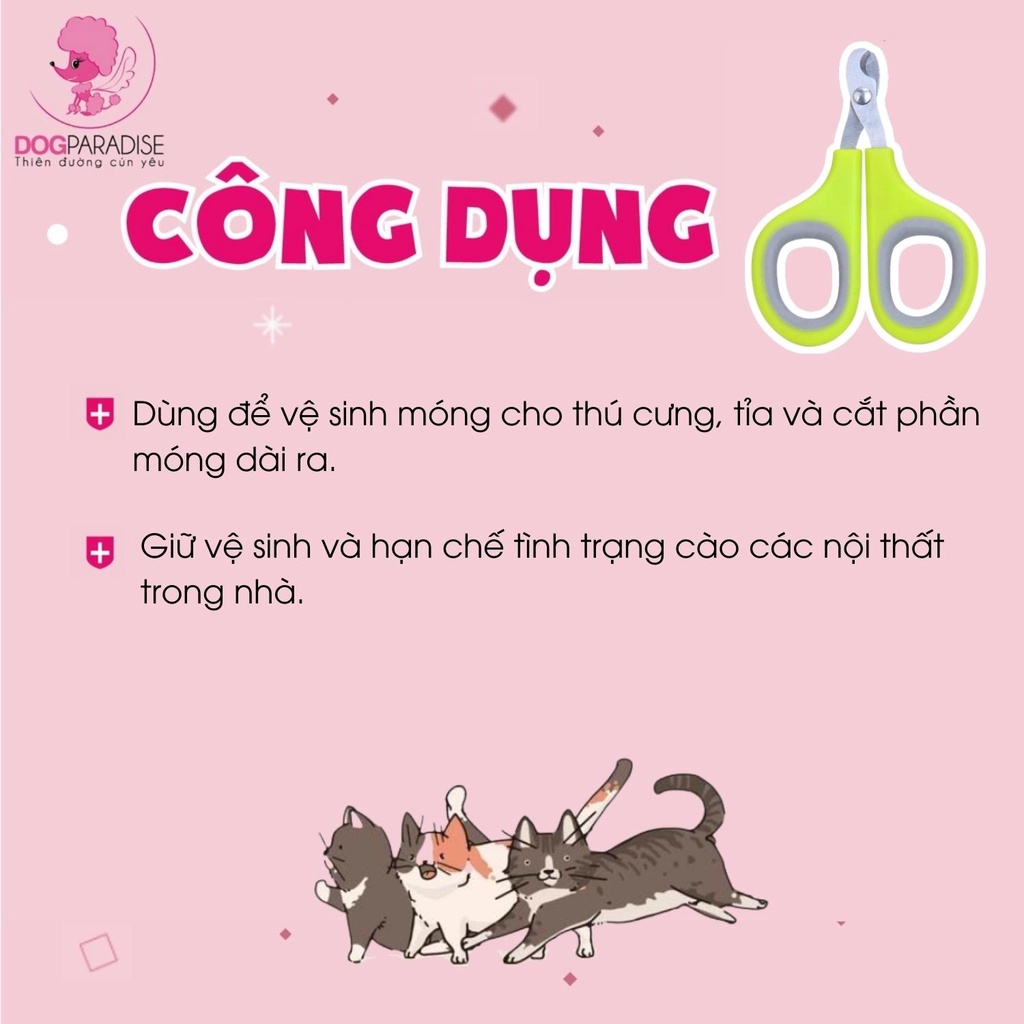 Kềm cắt móng cho thú cưng chó mèo chắc chắn dễ sử dụng - Dog Paradise