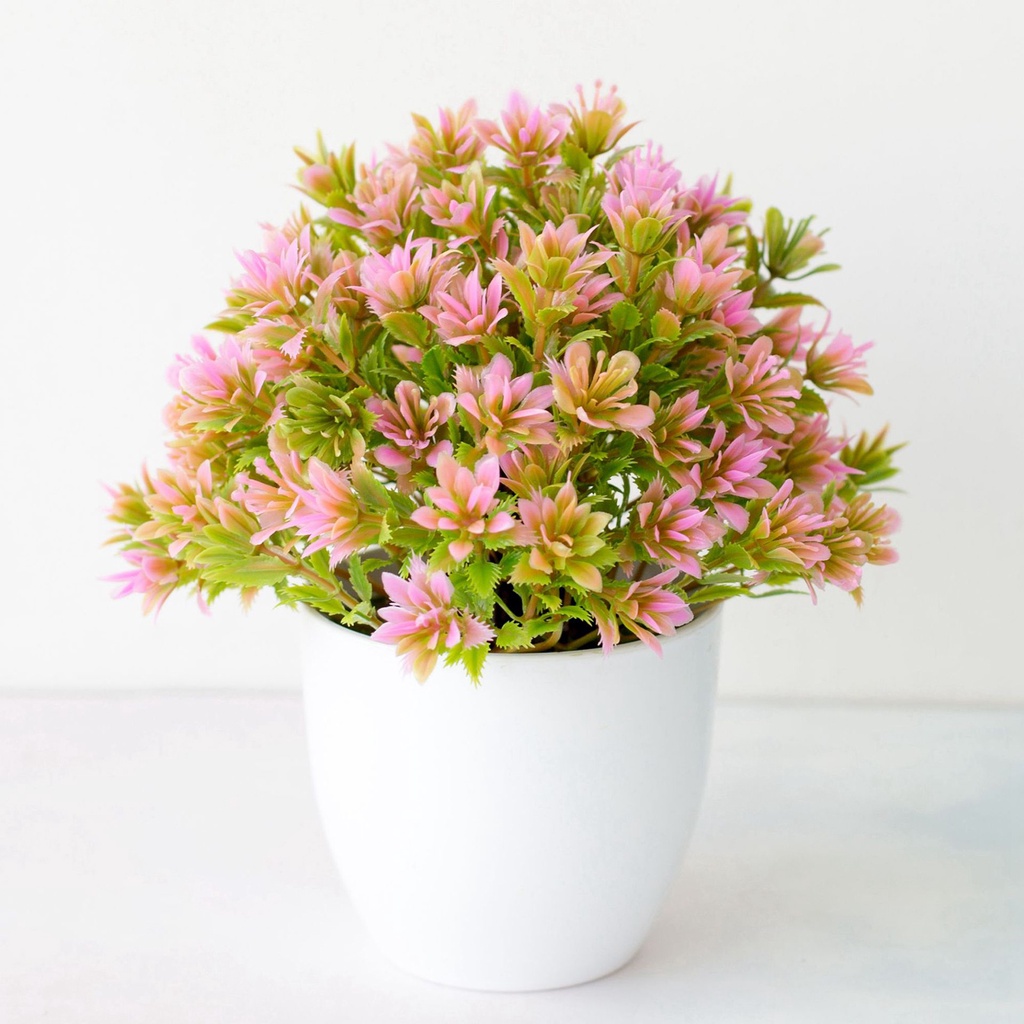 Chậu hoa giả bằng nhựa sống động dùng trang trí nhà cửa/đám cưới