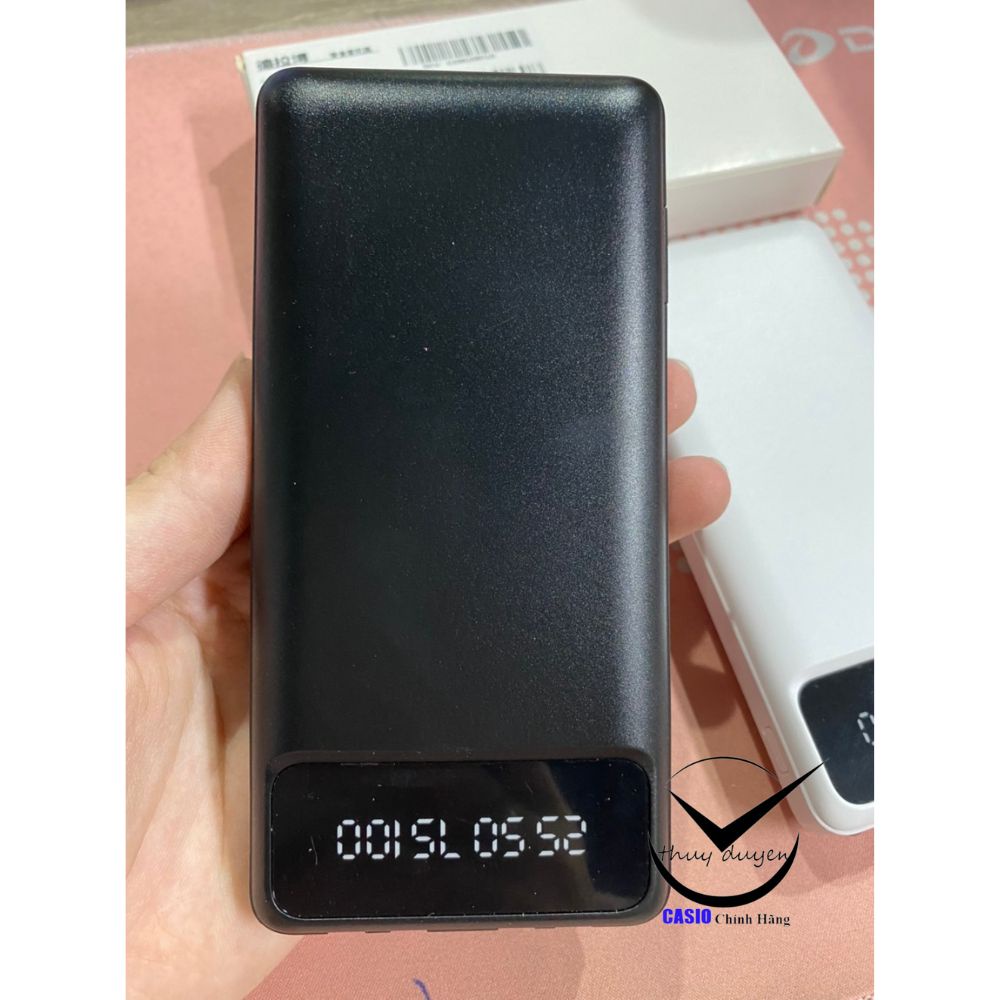 Sạc dự phòng kèm 4 dây cáp 10000mah đa năng 4 trong 1 mini có 2 đèn led hỗ trợ sạc nhanh charger Ip11 bảo hành 12 tháng