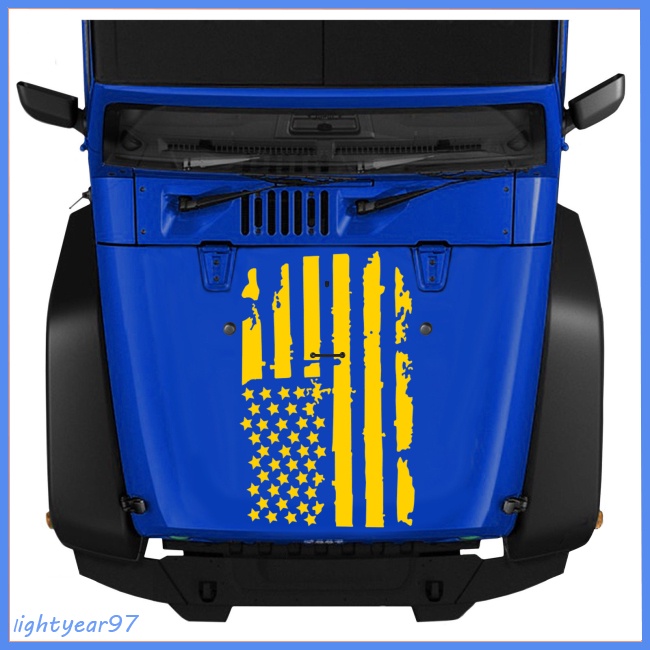 Miếng Dán Trang Trí Ngoại Thất Xe Hơi Hình Cờ Hoa Kỳ Bằng Chất Liệu Vinyl