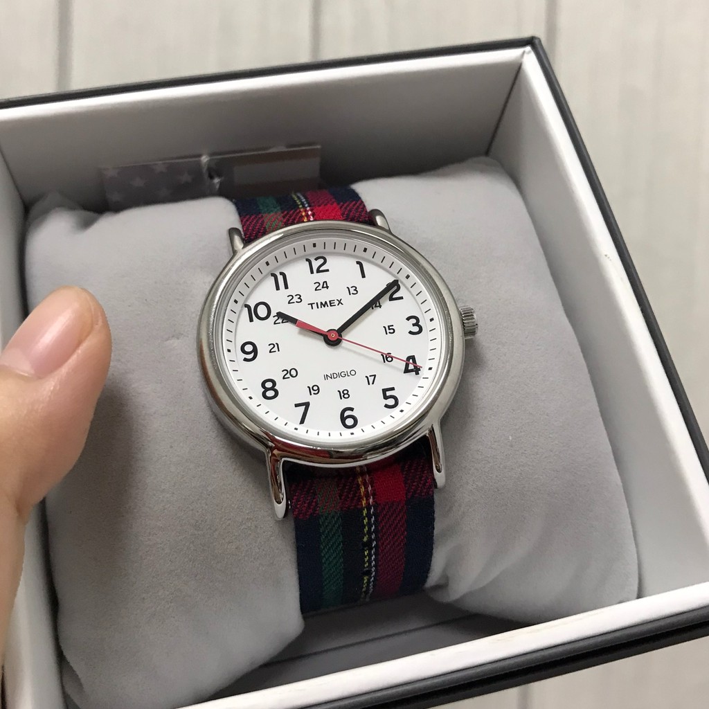 Đồng hồ Unisex Nam Nữ Timex Weekender - TW2R10900 Nhiều màu Dây Da Phối Vải - Chính Hãng