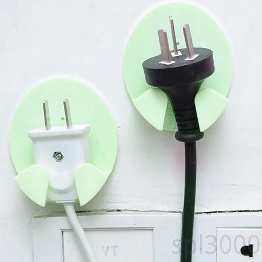 Set 2 Móc Treo Phích Cắm Điện Bằng Nhựa Tiện Dụng