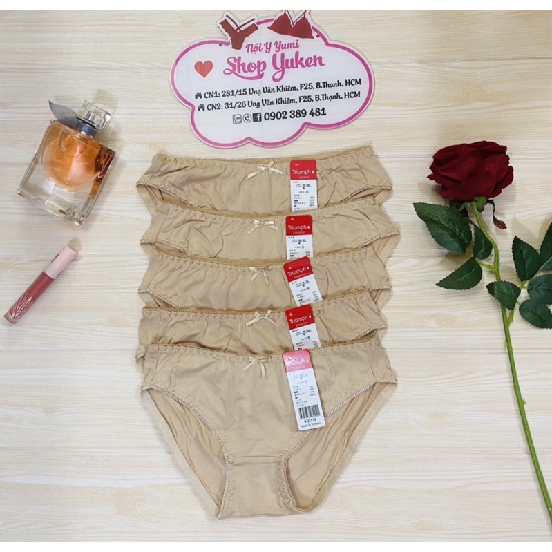 Combo 5 quần lót học sinh trơn. quần lót nữ sinh cotton valizer