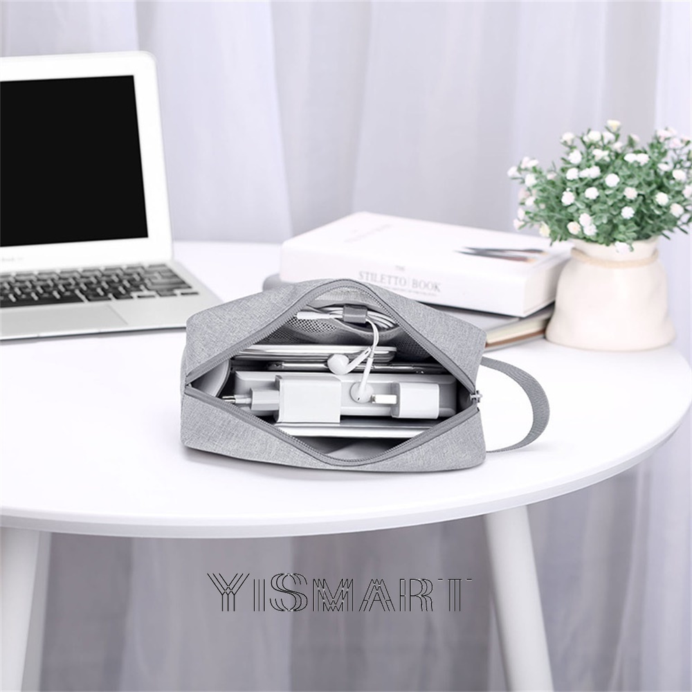 Túi Đựng Tai Nghe/Sạc Dự Phòng/Sạc USB Có Khóa Kéo Mang Đi Du Lịch Tiện Lợi