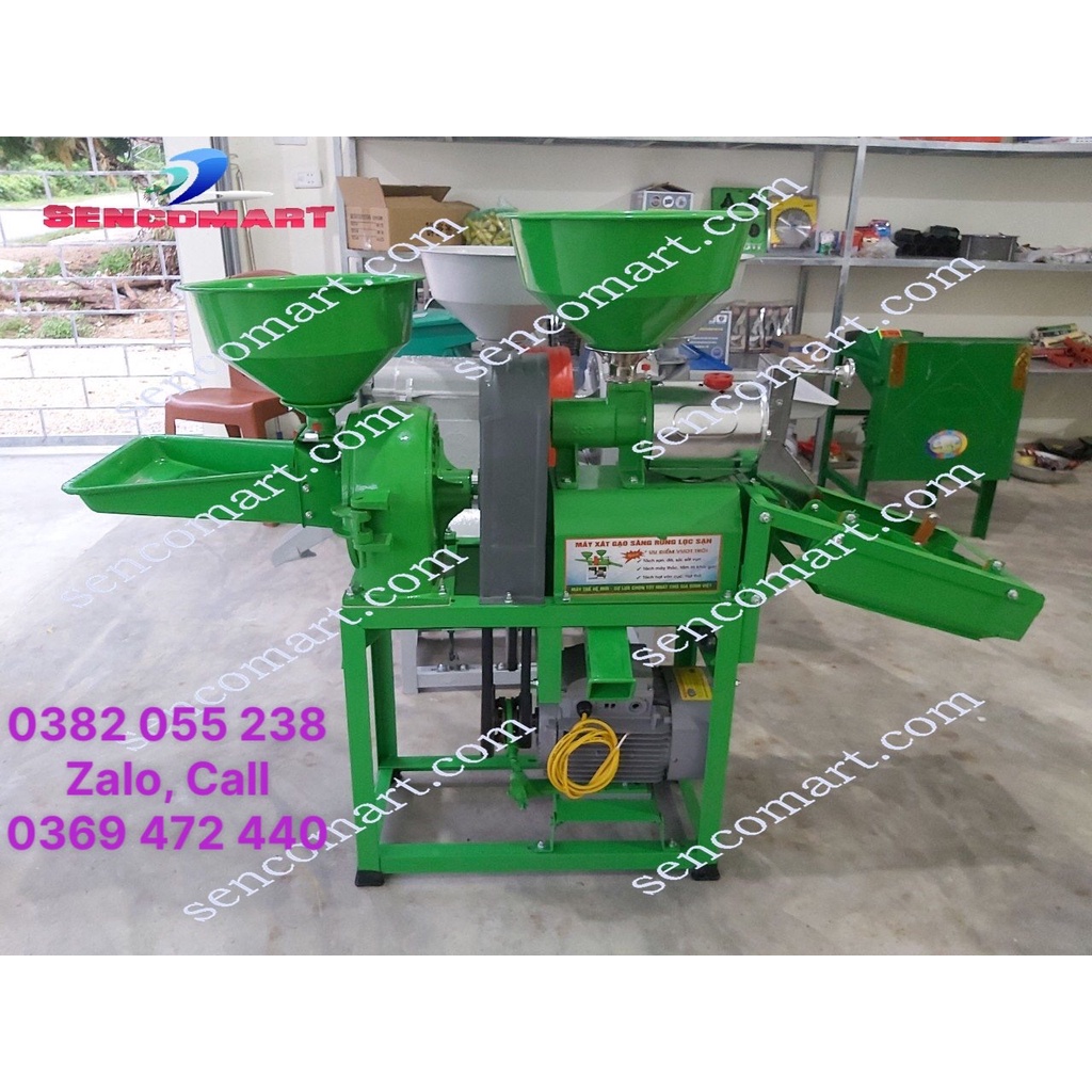 Máy xát gạo mini có lọc sạn - Máy xát gạo dùng cho gia đình TF555