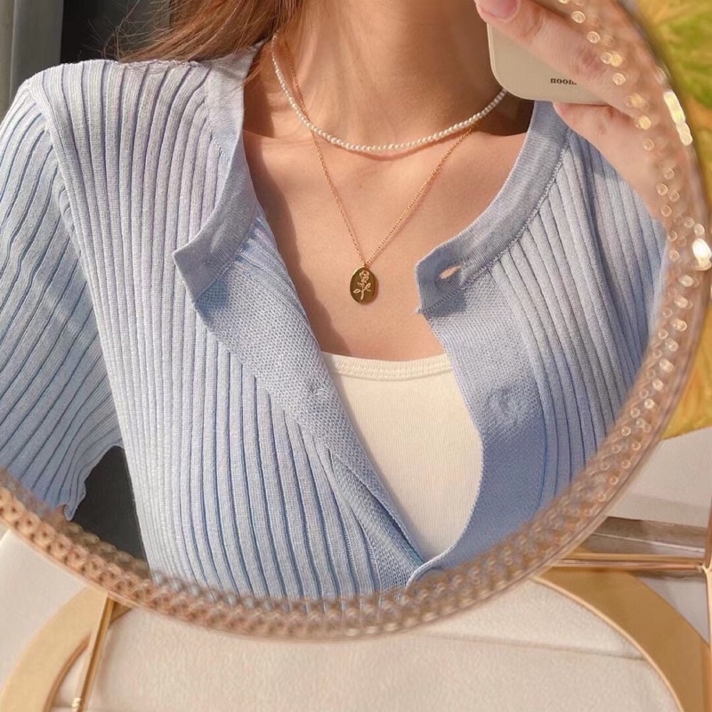 Vòng cổ choker ngọc trai nhân tạo thời trang phong cách Hàn Quốc