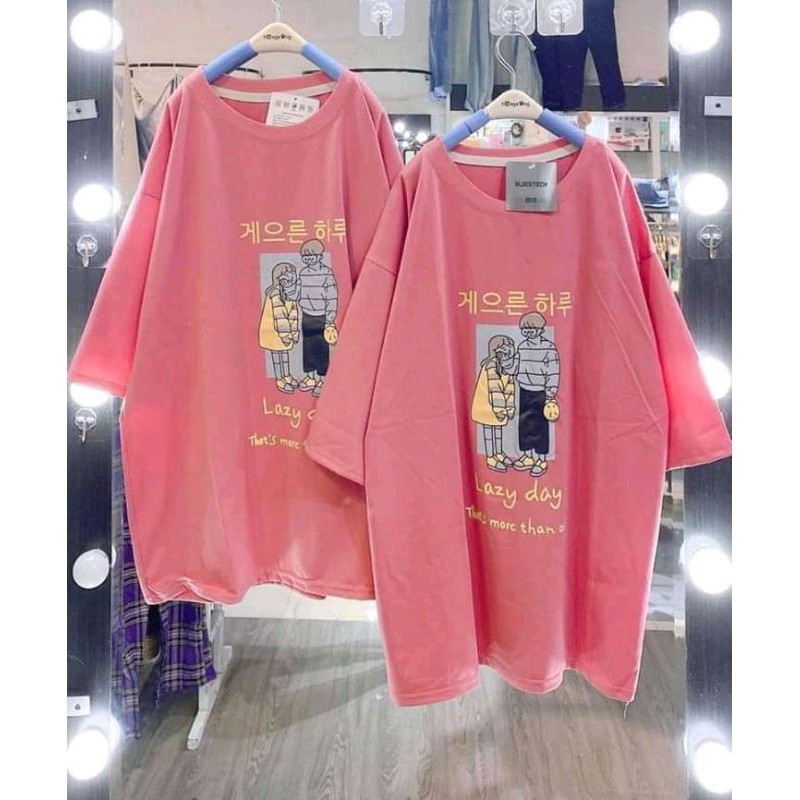 [Mã WASKT410K giảm 10K đơn 50K] [Rẻ Vô Địch Áo cotton tay lỡ Unisex -- Áo đôi bạn tình nhân