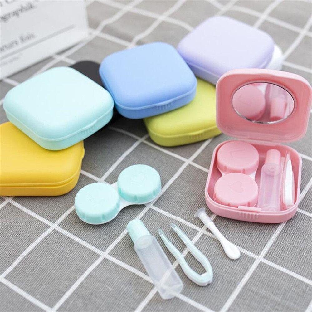 BSUNS Hộp Đựng Kính Áp Tròng Mini Hình Vuông Nhiều Màu Thời Trang