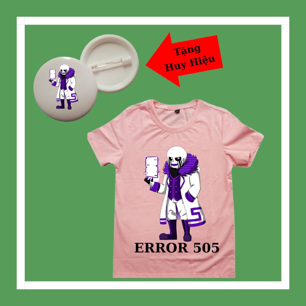 Áo Sans Error 505 bé trai, bé gái đủ size áo, áo thun vải mềm cho bé, sans cho be bé đủ màu sắc