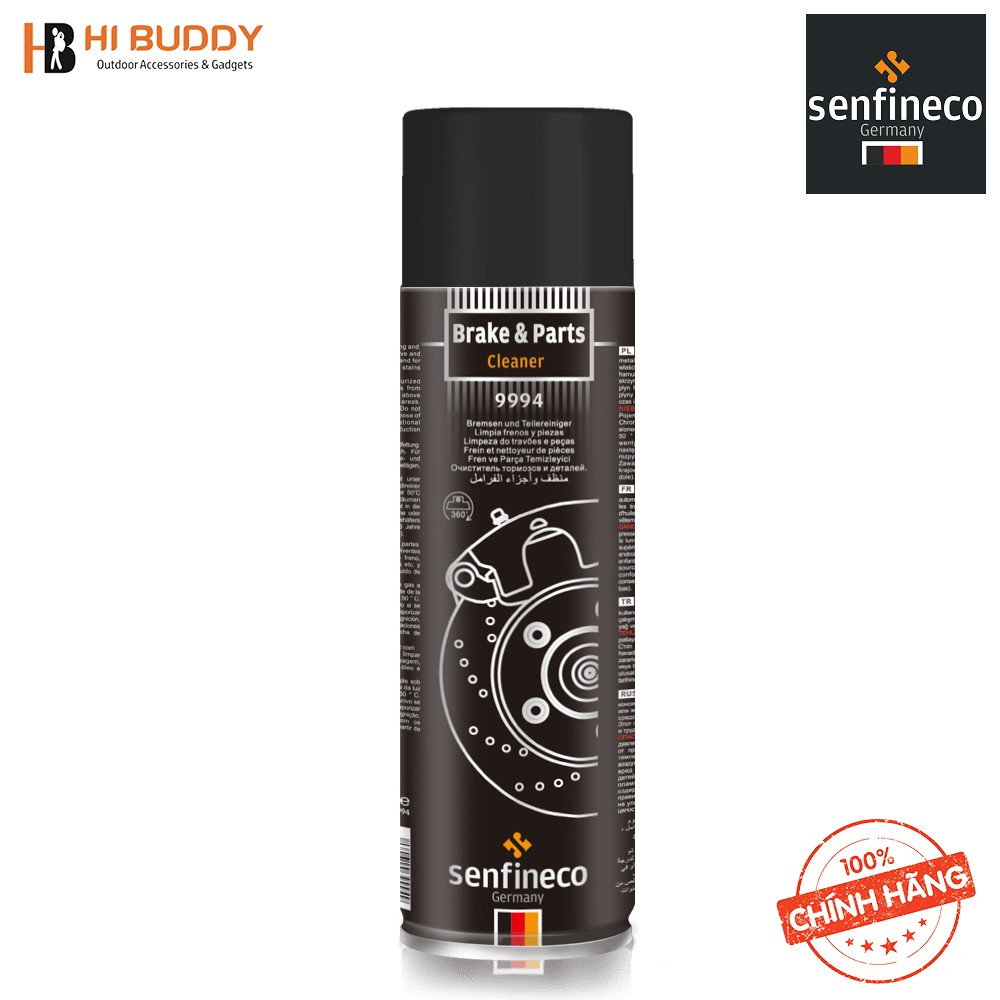 Chai Xịt Vệ Sinh Thắng Và Chi Tiết Thắng Senfineco 9994 – 600ML Brake & Part Cleaner Hàng Chính Hãng