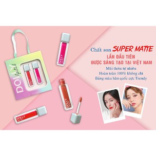 Combo Son Kem Lì Dolly Super Matte Không Chì