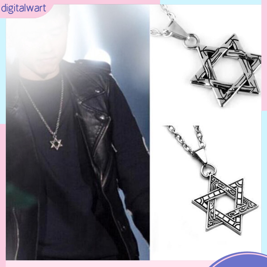 Vòng cổ mặt hình ngôi sao 6 cánh phong cách hiphop thời trang cho nam nữ
