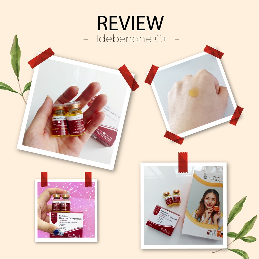 (2 lọ) Huyết thanh giảm nếp nhăn, nâng cơ da Idebenone C+ Ampoule 2X Mediskinbyc 8ml