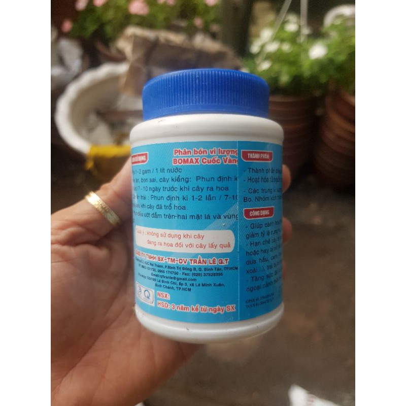Phân bón chống rụng nụ, trái non cho Bầu bí mướp khổ qua Canxi - Bo 100gr