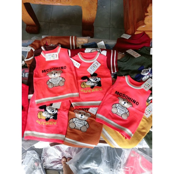 Áo gile len quảng châu cho bé gái