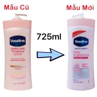Sữa dưỡng thể Vaseline Healthy White UV Lightening Body Lotion 725ml ( HỒNG)