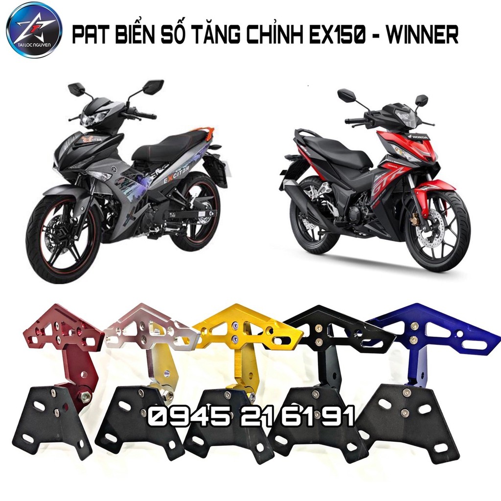 PAT BIỂN SỐ NHÔM CNC TĂNG CHỈNH CHO EX150 - WINNER