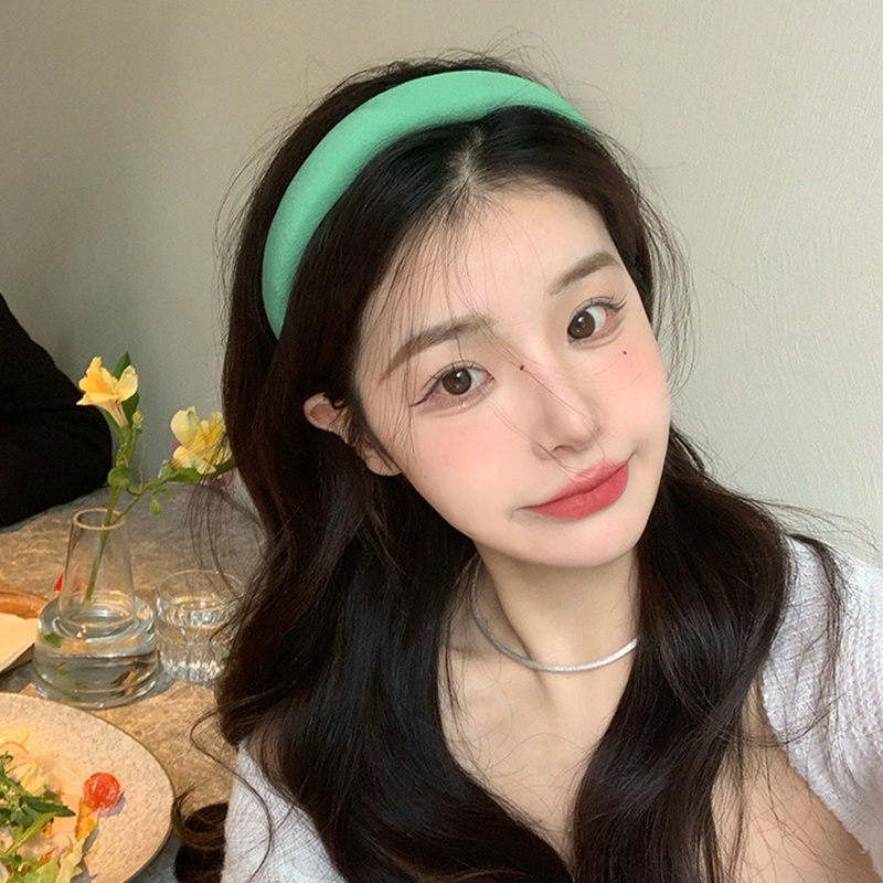 Băng Đô Cài Tóc Bằng Xốp Mềm Co Giãn Phong Cách Retro Dành Cho Nữ timetunnel