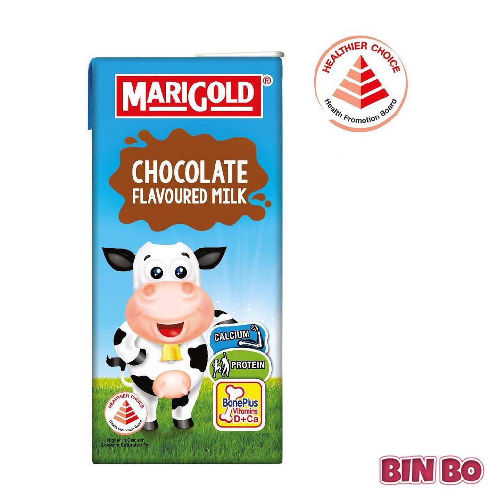 Sữa tươi tiệt trùng Marigold vị socola hộp 200ml thùng 24 hộp