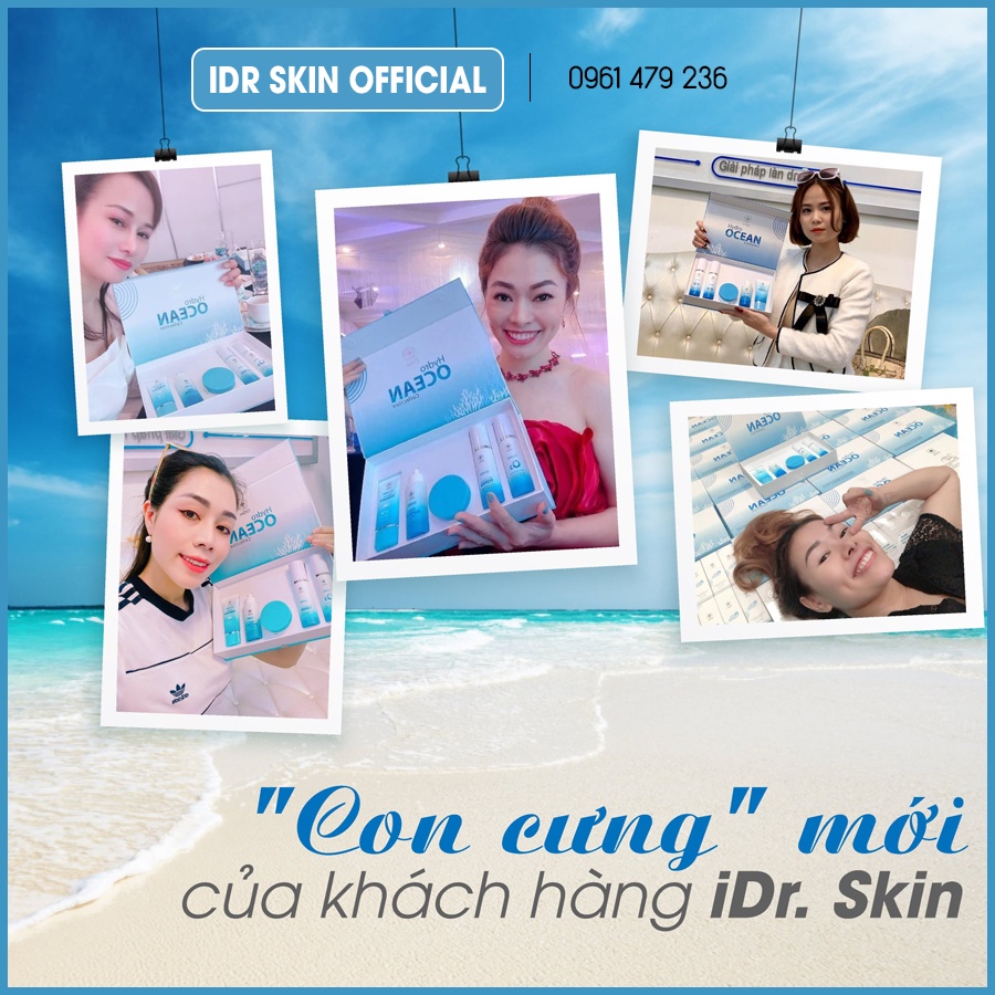 Bộ Hydro Ocean Collection IDr Skin giúp cấp ẩm và trắng sáng chuyên sâu