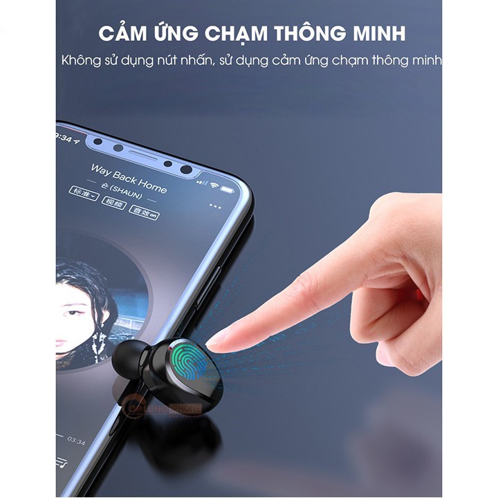 Tai nghe Bluetooth TWS AMOI F9 Phiên bản Quốc tế True Wireless không dây nút cảm ứng kháng nước | BigBuy360 - bigbuy360.vn