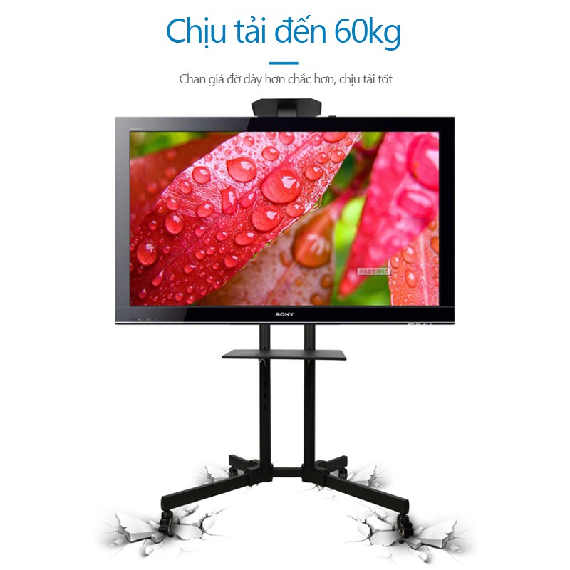 Giá đỡ TV kệ đỡ TV di động lắp TV 32-65 inch có bánh xe chaxanh H254B/