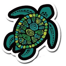 Sticker/ Hình dán Rùa Biển dùng trang trí sổ tay, điện thoại, laptop...