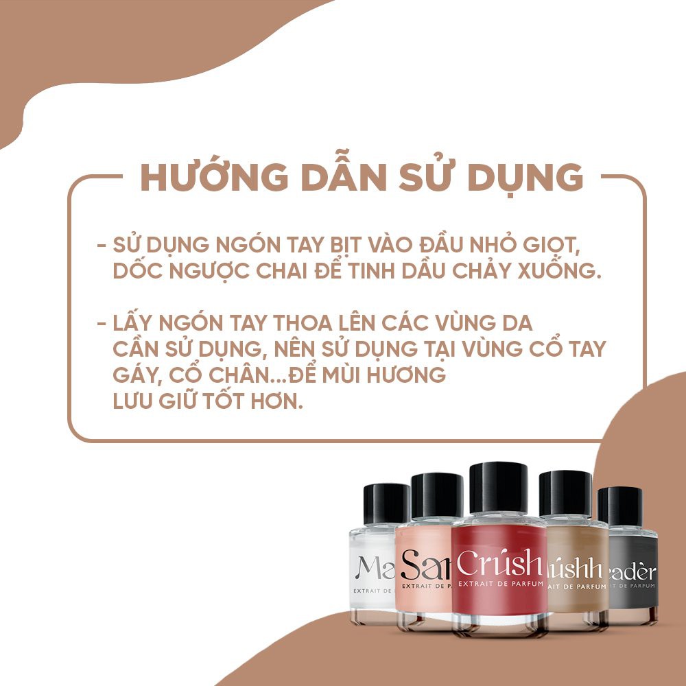 Nước hoa nguyên chất cho nam chính hãng Mushh Parfum Grace Face Extrait De Parfum 15ml