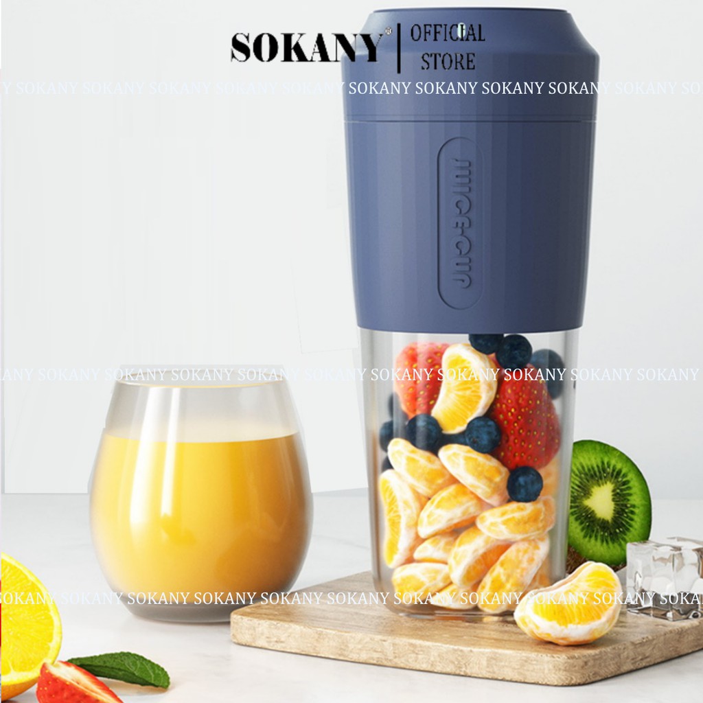 MÁY XAY SINH TÔ CẦM TAY ĐA NĂNG MINI JUICER-CUP 450ml pin 3000mAH chính hãng bảo hành 1 đổi 1