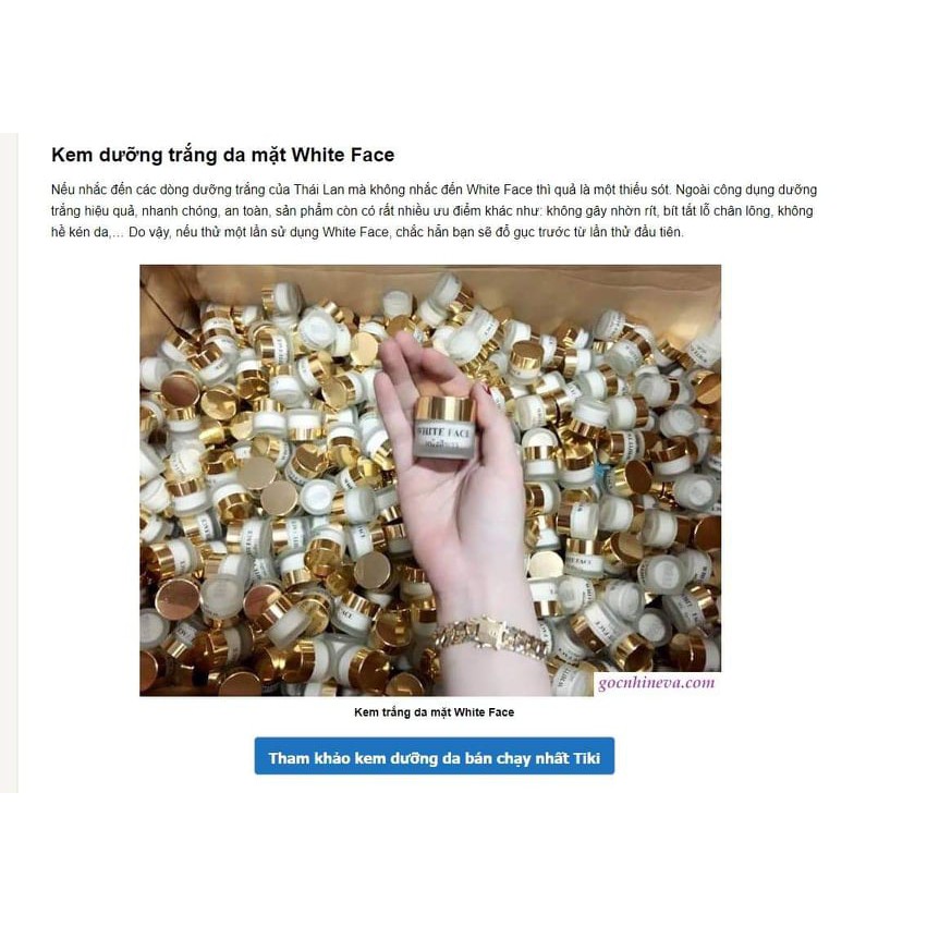 [chính hãng ] Kem white face Thái Lan dưỡng trắng da đánh bay mụn nám hộp 10g,25g mẫu mới nhất | BigBuy360 - bigbuy360.vn