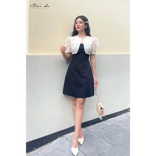 MAIDE Đầm chữ A phối tay phồng thanh lịch ANTY DRESS