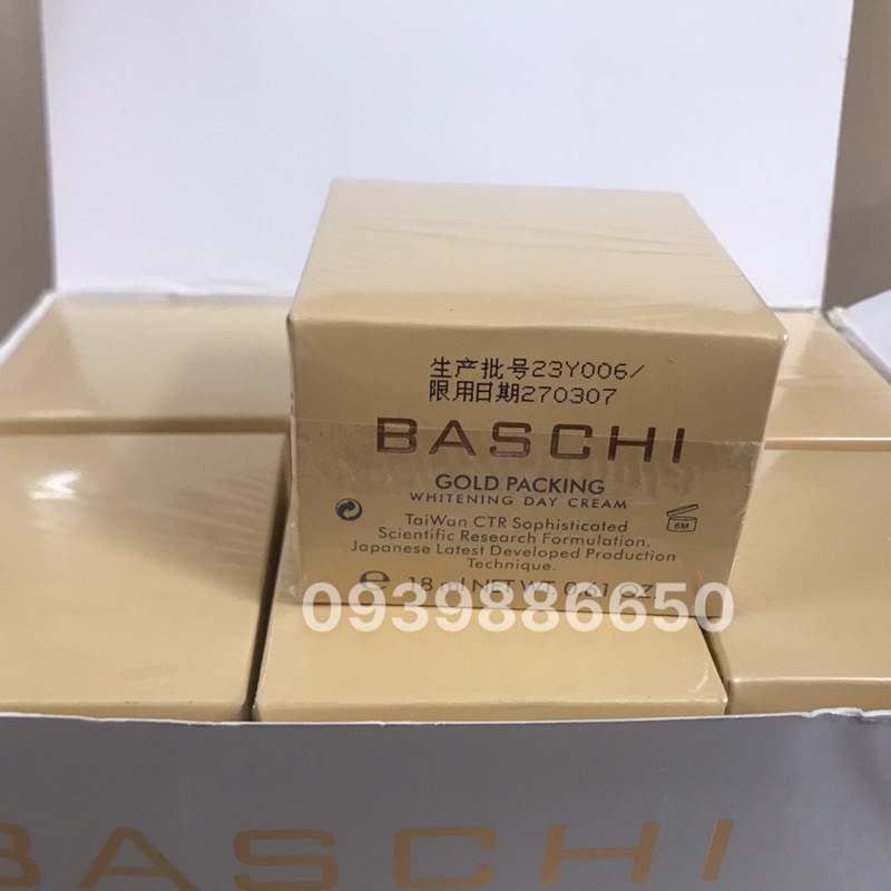 Kem trắng da, xoá nám ban ngày Baschi Gold Packing Whitening Day Cream 18ml