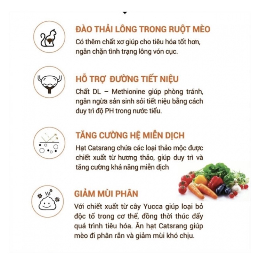 Thức ăn mèo Catsrang hàn quốc 5kg - Dạng bao tiết kiệm