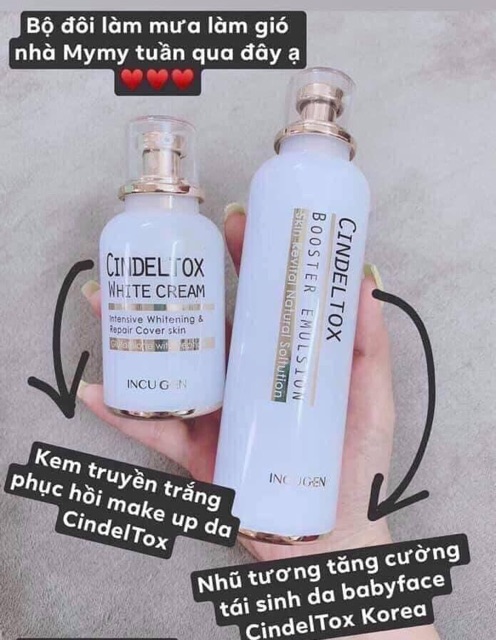 ❤️DEAL SHOCK : CẶP ĐÔI KEM TRUYỀN TRẮNG & HUYẾT TƯƠNG DƯỠNG TRẮNG CINDEL TOX CAO CẤP