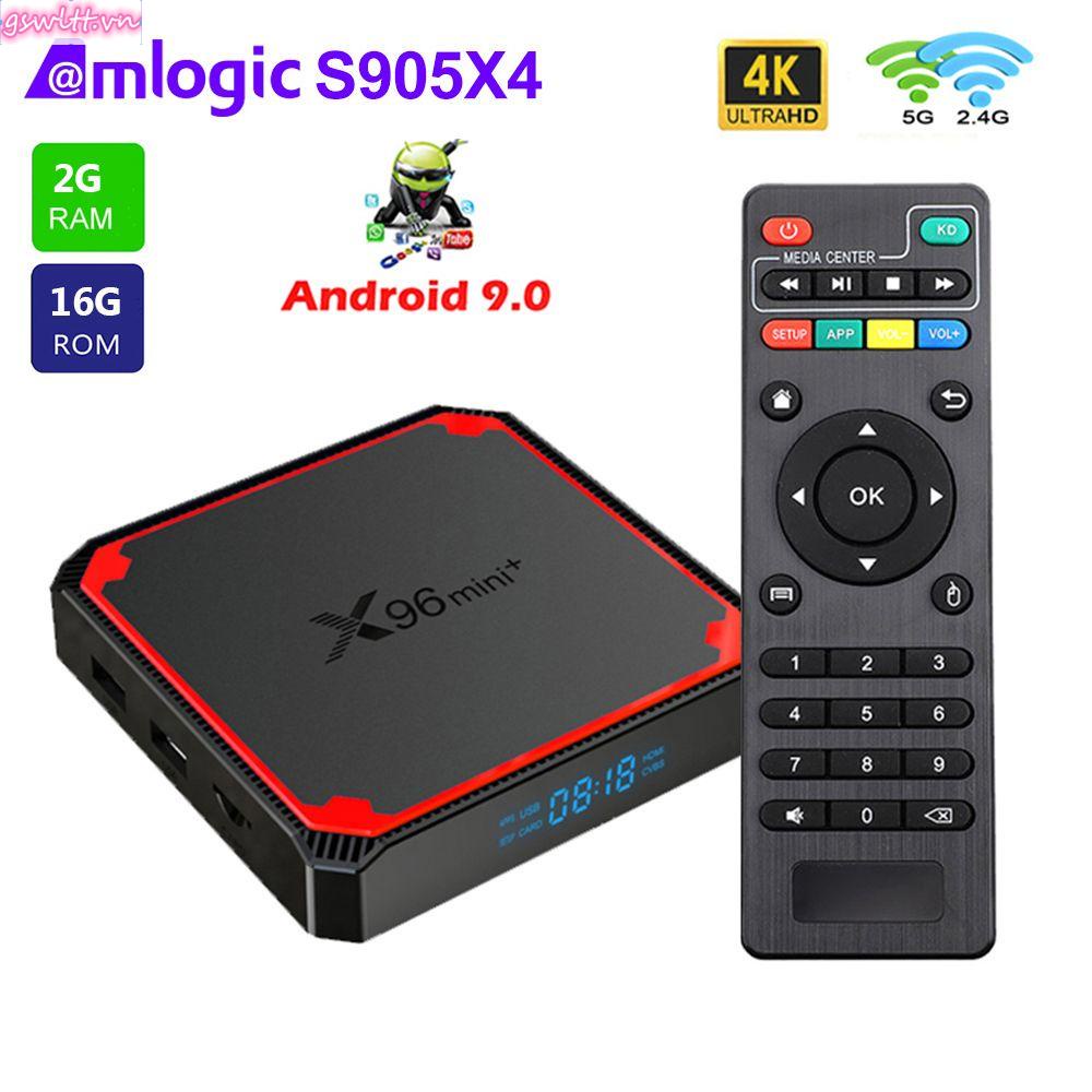 TV Box X96 mini Plus 3D 4K lõi tứ Wifi 2.4G/5G Android 9.0 2GB 16GB S905X4